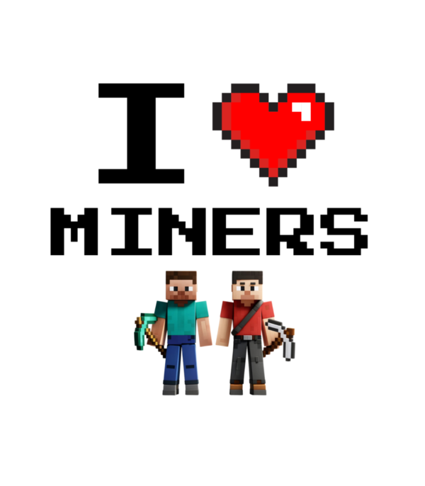 I Heart Miners Minecraft